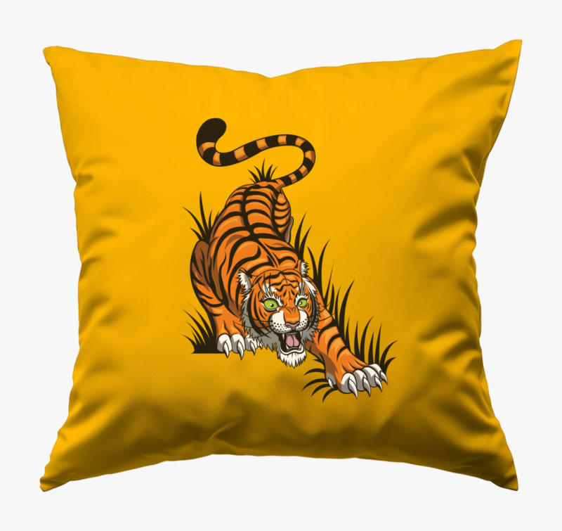 Tiger párna — Napsárga