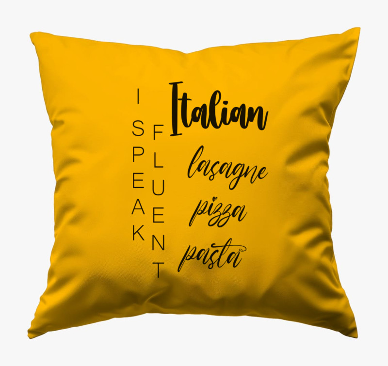 Fluent italian pizza párna — Napsárga