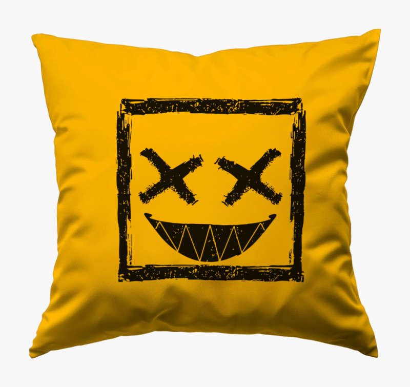 Smiley párna — Napsárga