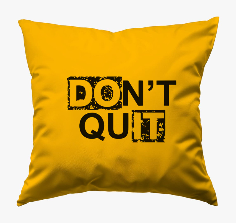 Dont quit do it párna — Napsárga
