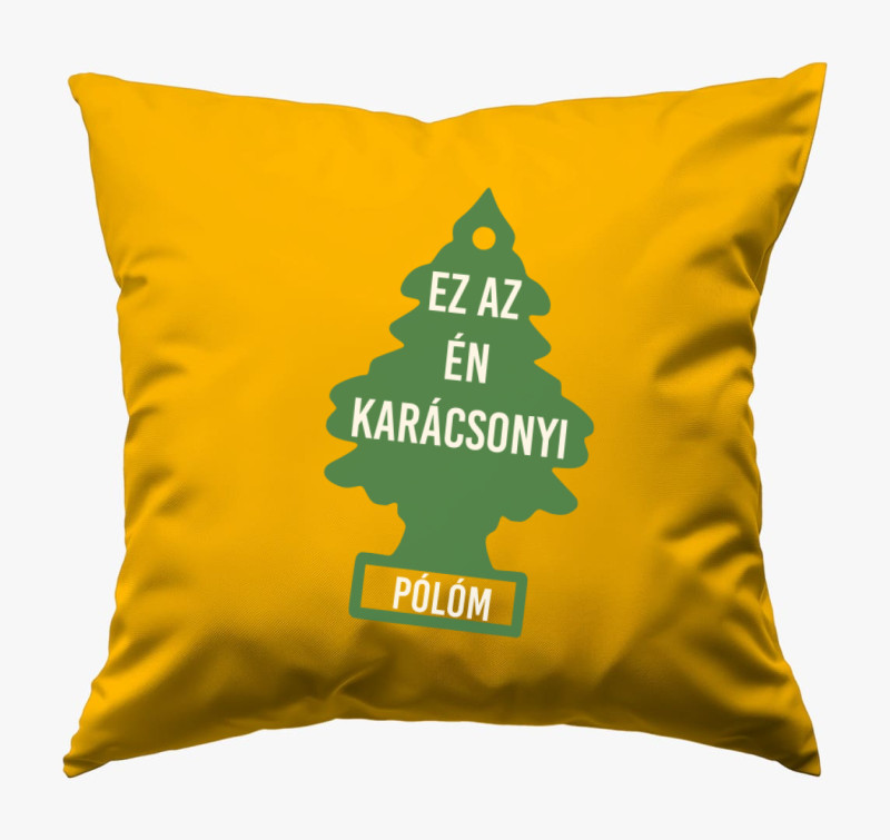 Ez az én karácsonyi wunderbaum párnam párna — Napsárga
