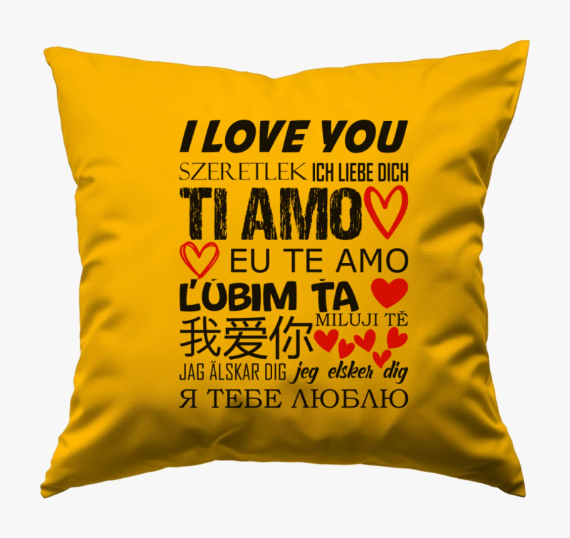 Ti Amo párna — Napsárga