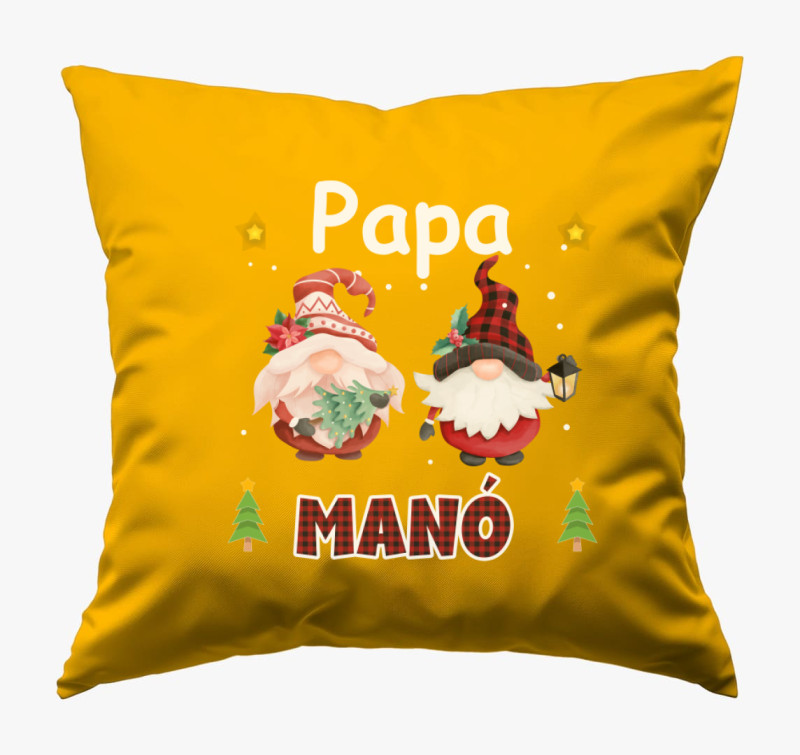 Papa karácsonyi manó párna — Napsárga