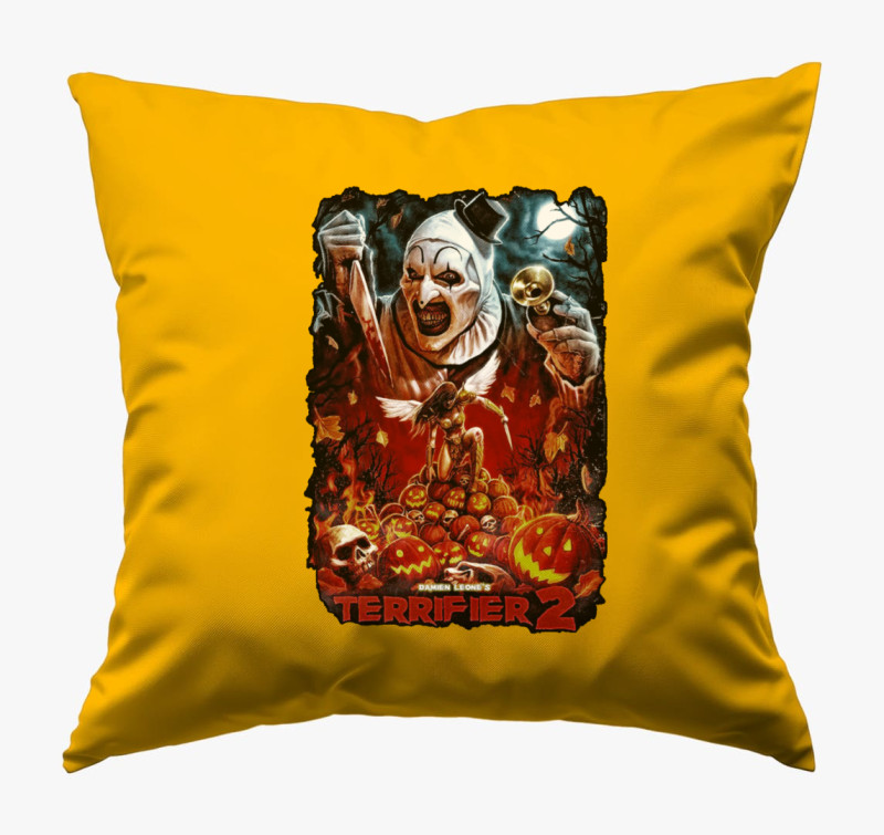 Terrifier Halloween párna — Napsárga