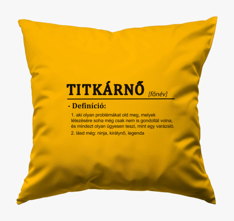 Titkárnő párna — Napsárga