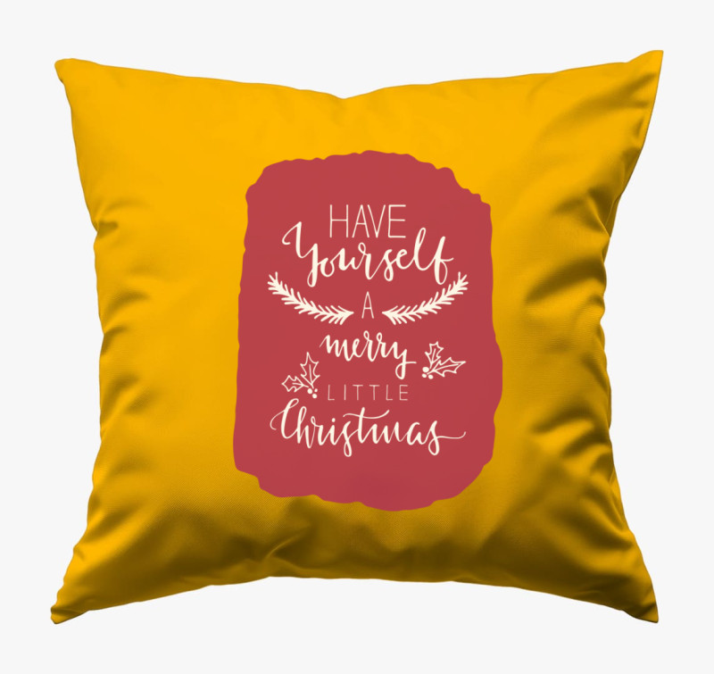 Have Yourself a Merry Little Christmas párna — Napsárga