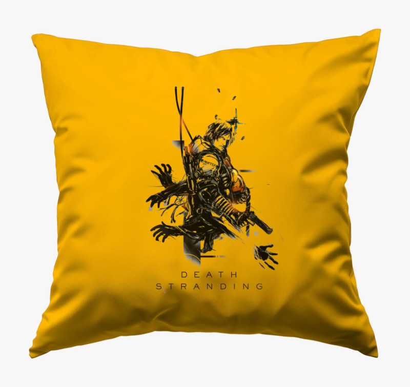 Death Stranding art párna — Napsárga