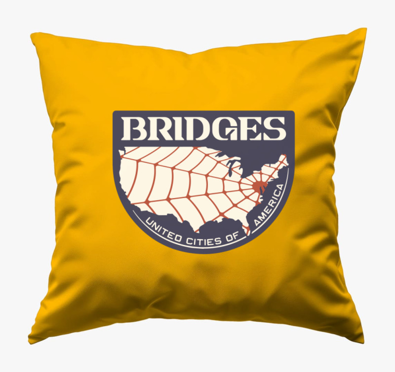 Death Stranding bridges párna — Napsárga
