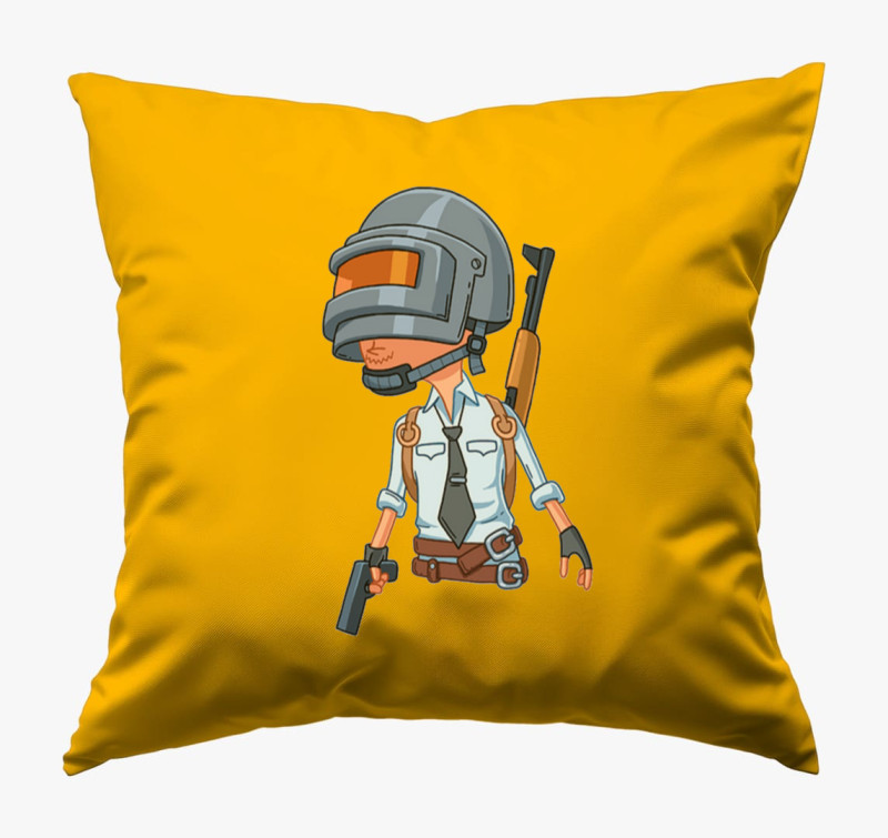 PubG cartoon párna — Napsárga