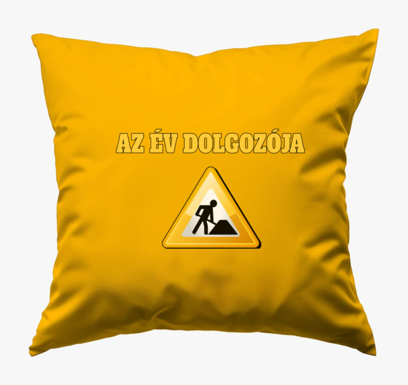 Az Év dolgozója párna - Ideális a főnöknek, vagy alkalmazottaknak — Napsárga