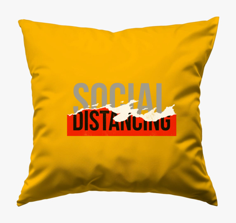 Social distancing párna — Napsárga
