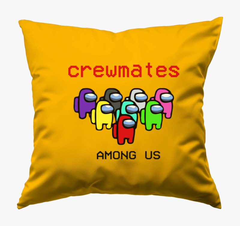 Among Us crewmates 2 párna — Napsárga