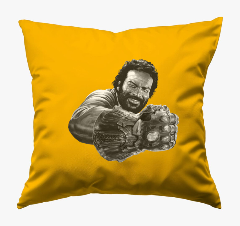 Bud Spencer Végtelen kesztyűs párna — Napsárga