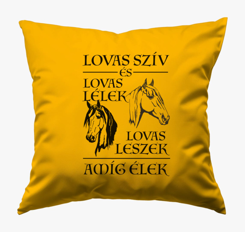 Lovas szív, lovas lélek 2 párna — Napsárga