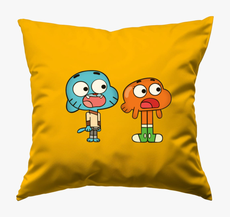 Gumball csodálatos világa párna — Napsárga