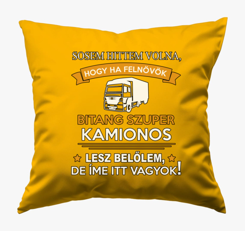 Szuper kamionos párna  — Napsárga