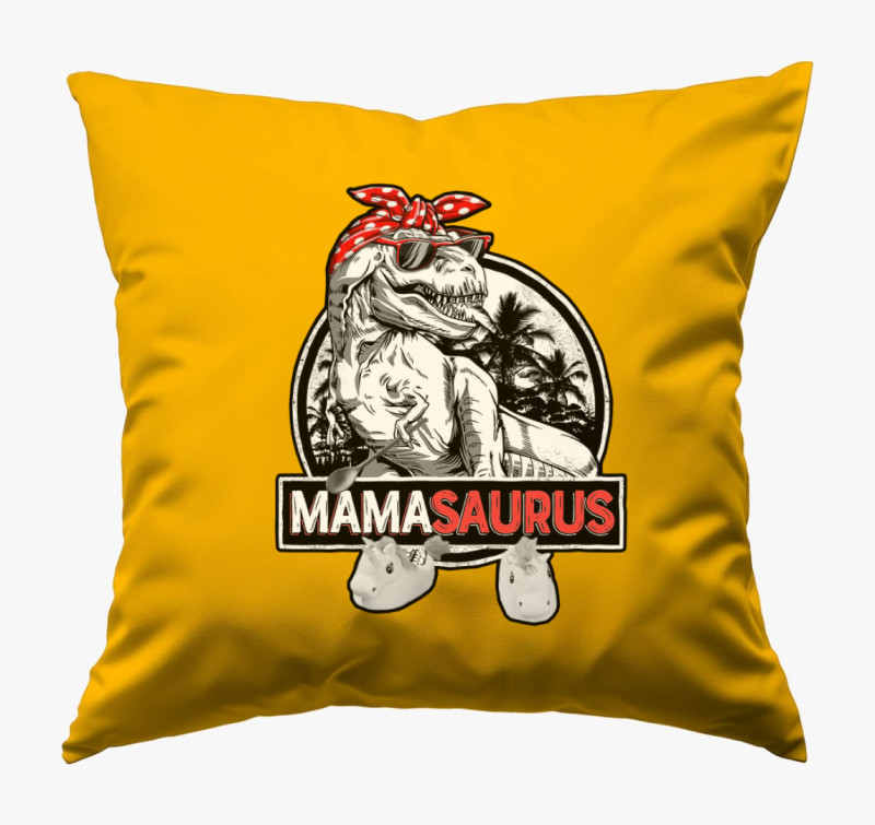 Mama saurus párna — Napsárga