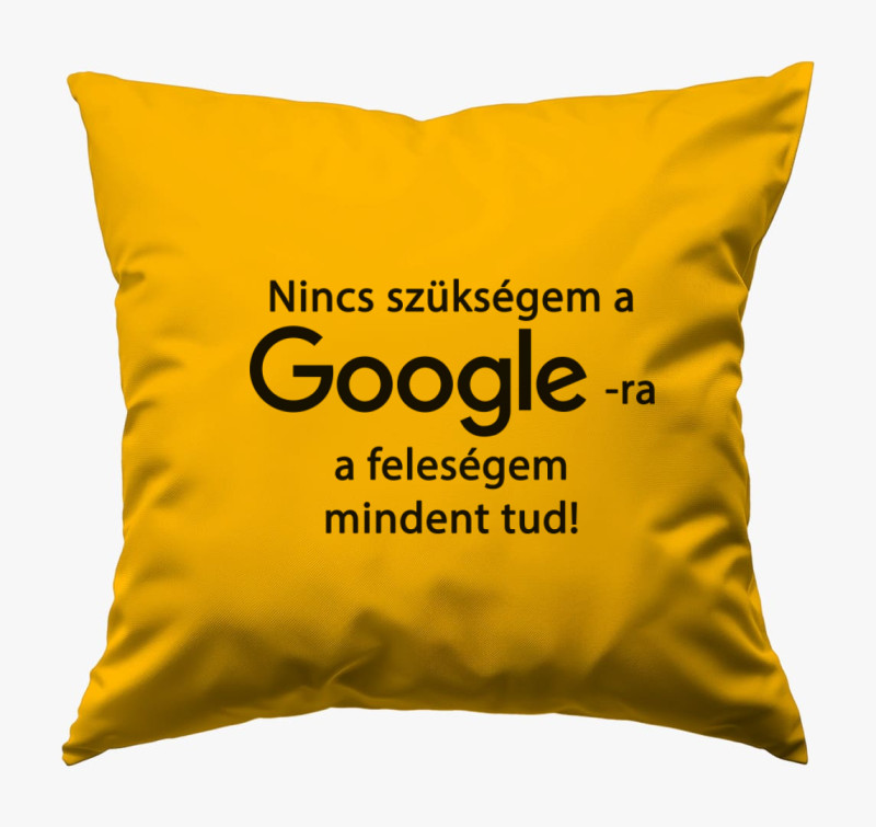 Google vs feleségem párna — Napsárga
