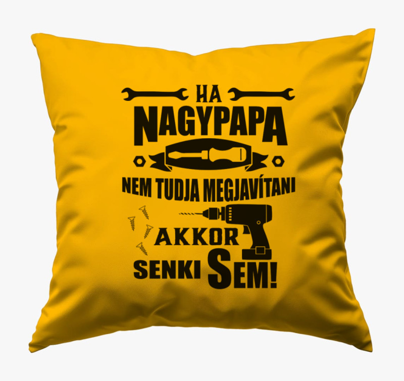 Mester nagypapa párna — Napsárga