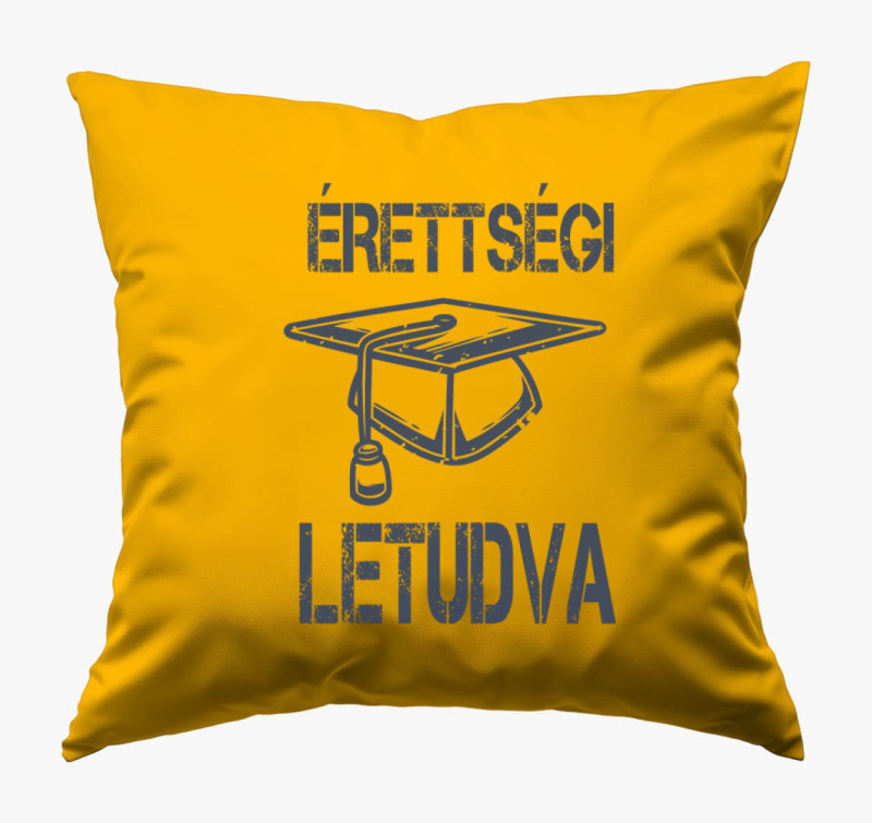 Érettségi letudva párna — Napsárga