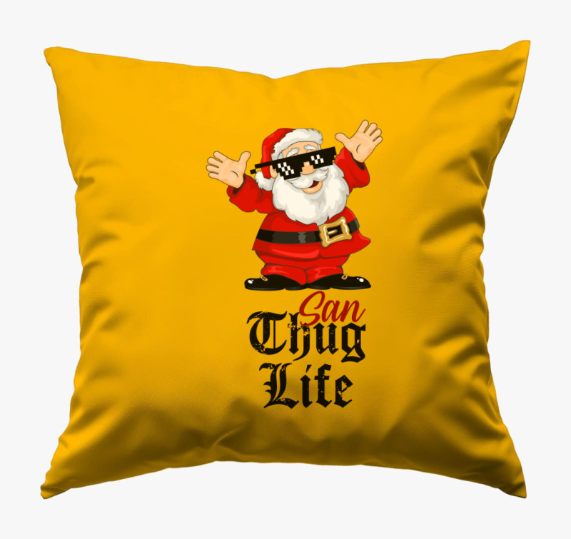 San Thug Life párna — Napsárga