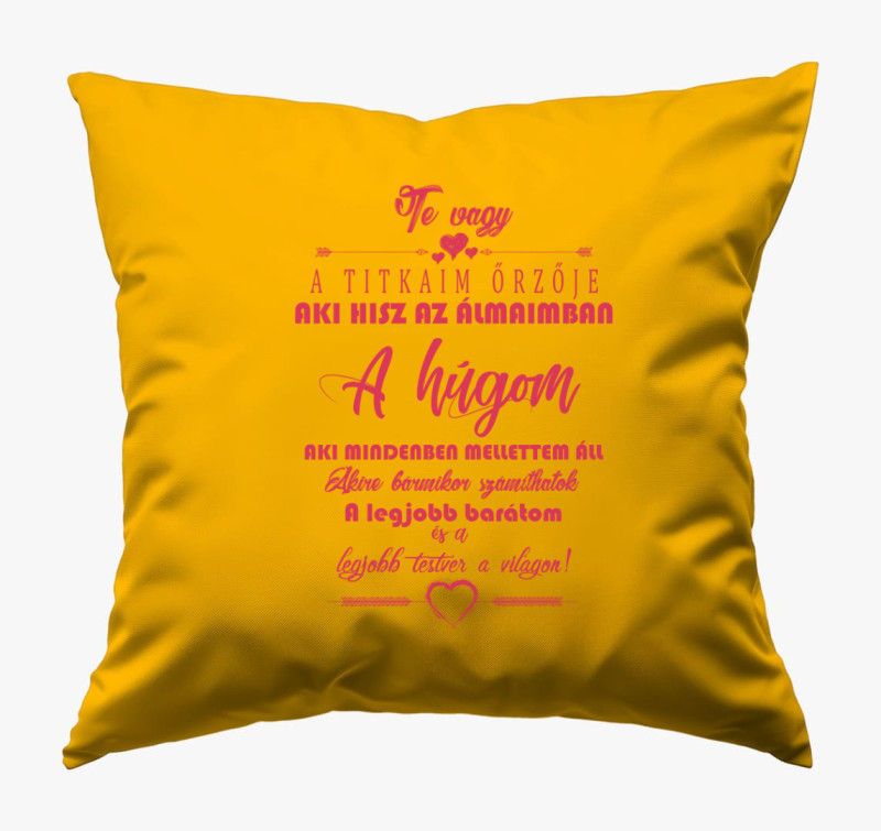 Titkaim Őrzője párna — Napsárga