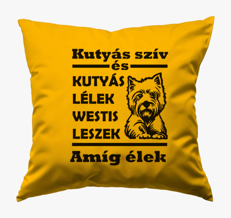 Westis leszek amíg élek párna — Napsárga