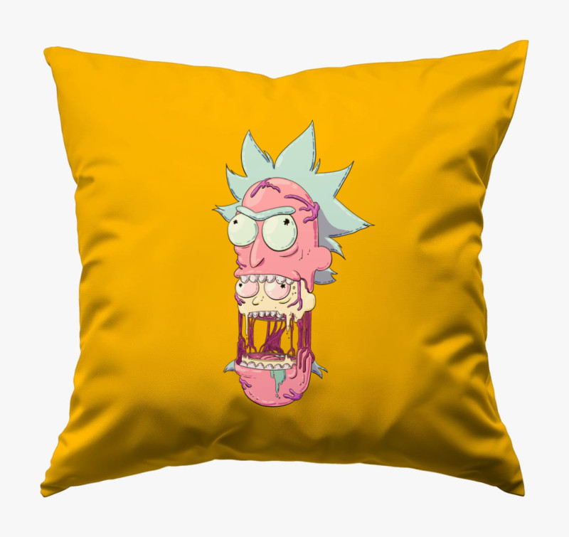 Rick N Morty párna — Napsárga