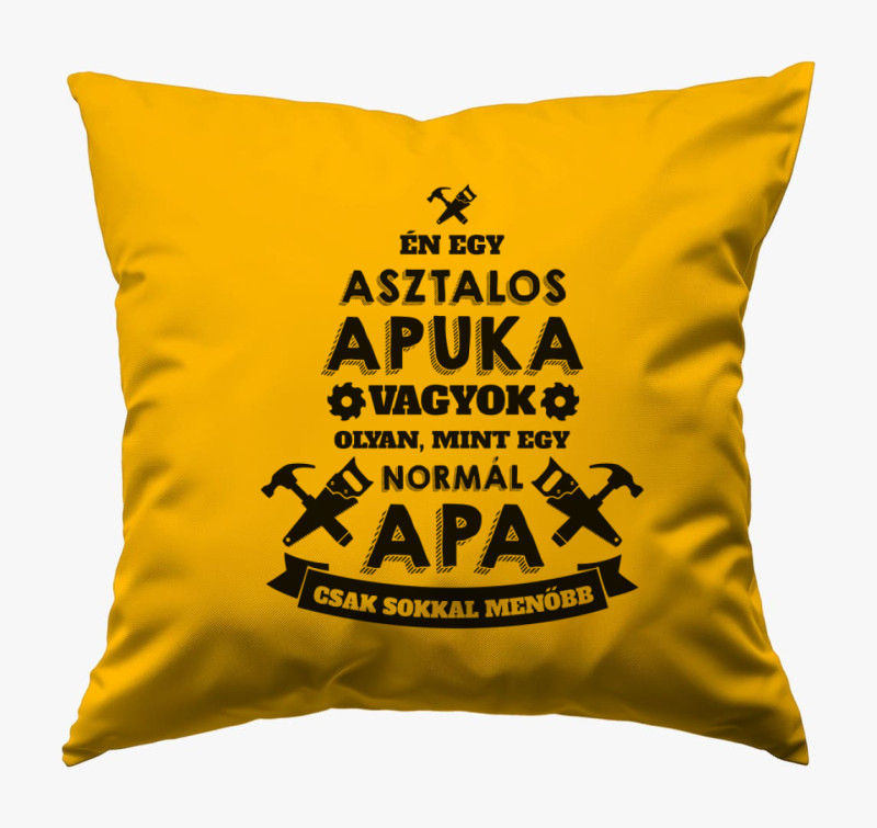 Asztalos apuka párna — Napsárga
