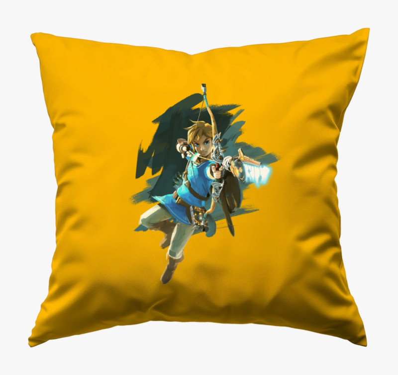 Zelda Link Gamer párna — Napsárga