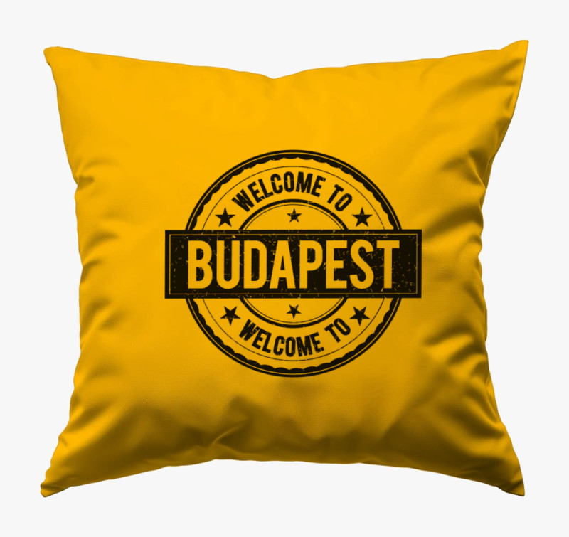 Welcome To Budapest párna — Napsárga