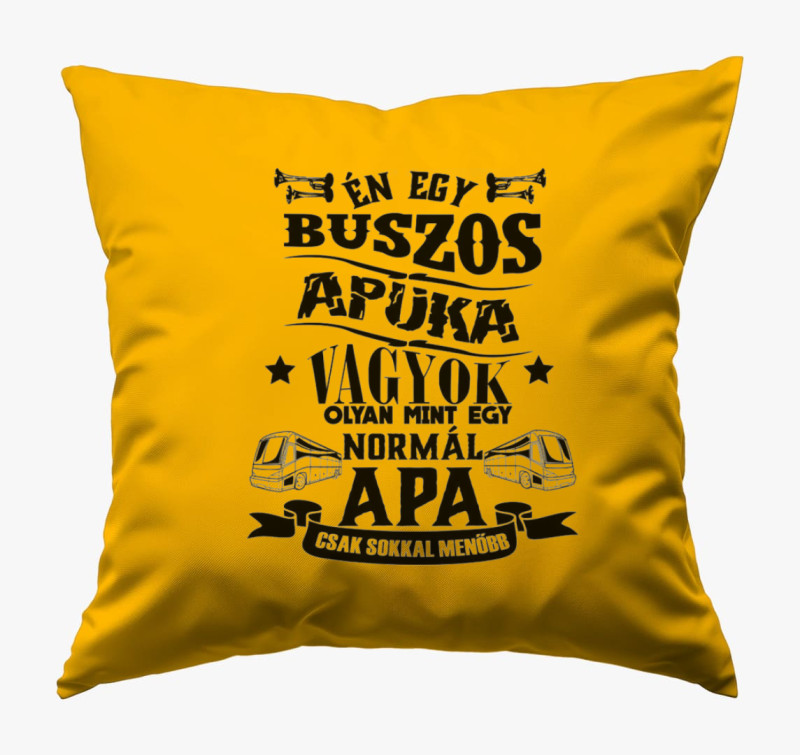 Buszos apuka párna — Napsárga