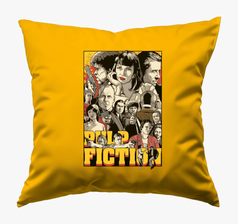Pulp Fiction - Ponyvaregény párna — Napsárga