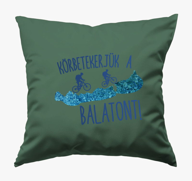 Körbetekerjük a Balatont párna — Sötétzöld