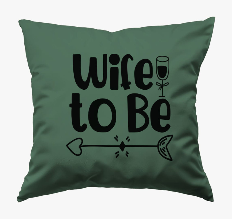 Wife to be párna — Sötétzöld