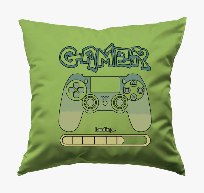 Gamer Loading párna — Zöld
