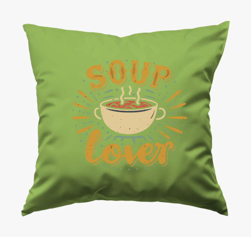 Soup Lover párna — Zöld
