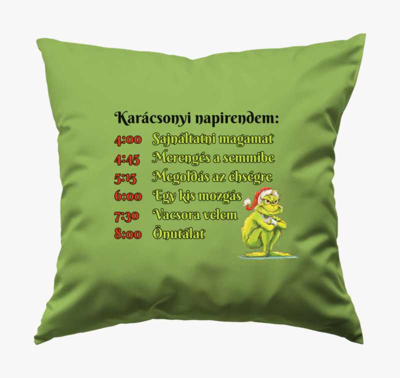 Karácsonyi napirendem párna — Zöld
