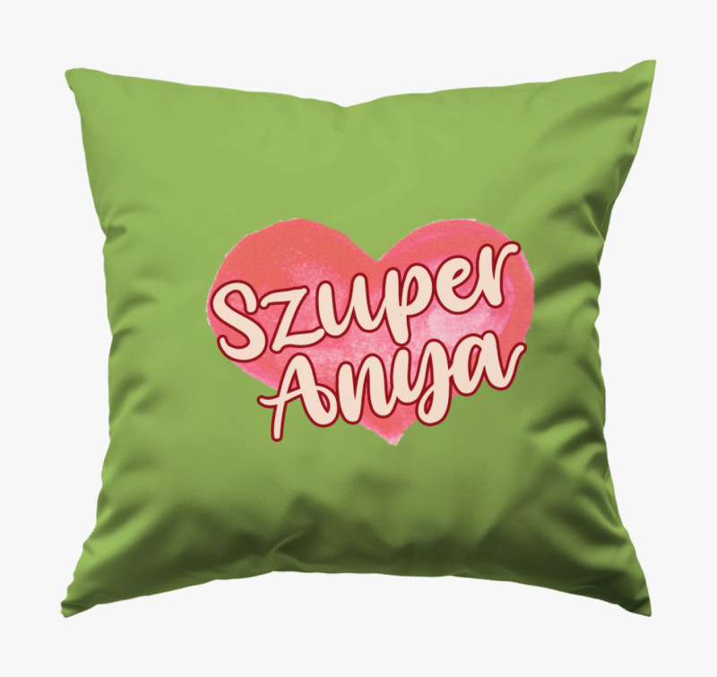 Anyák napi Szuper anya párna — Zöld