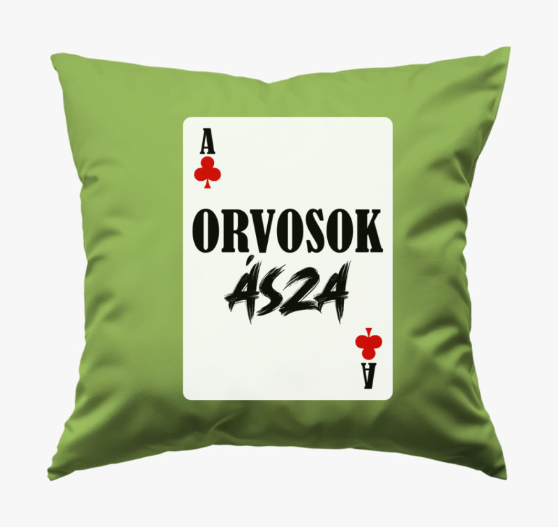 Orvosok ásza kártyás párna — Zöld