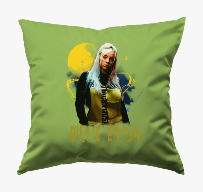 Billie Eilish párna — Zöld