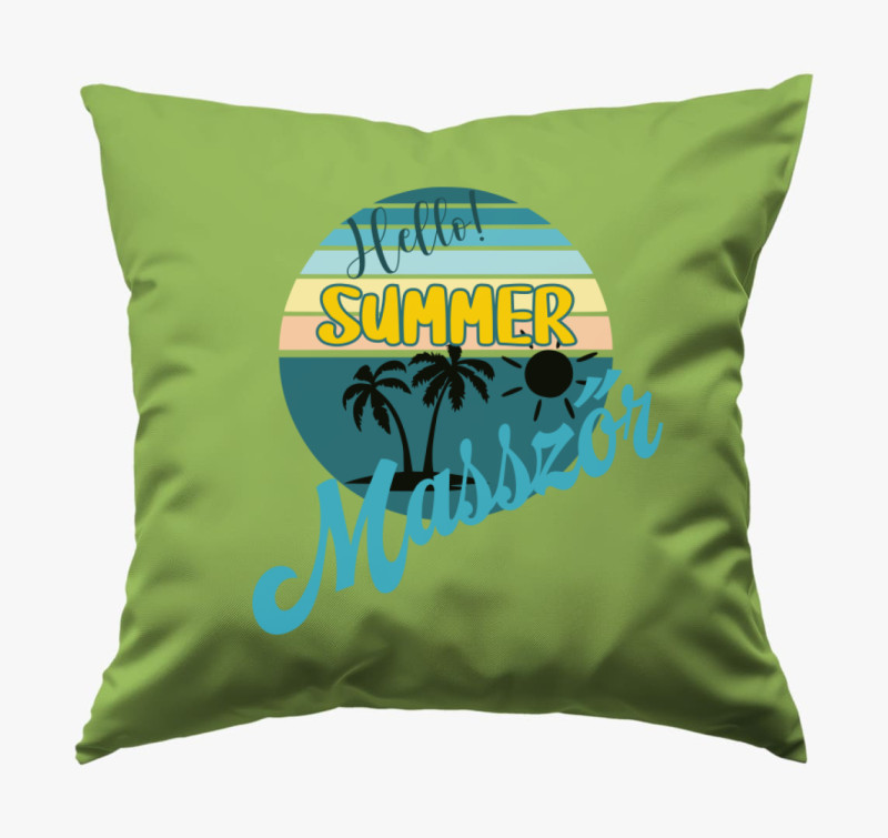 Hello Summer masszőr párna — Zöld