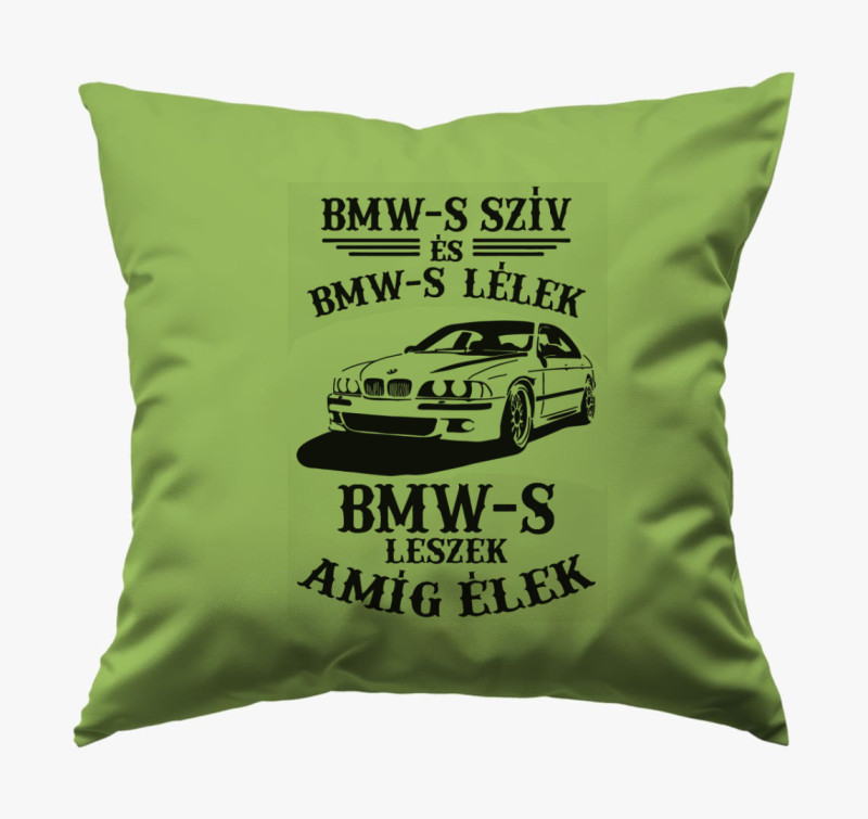 BMW-s szív, BMW-s lélek párna — Zöld