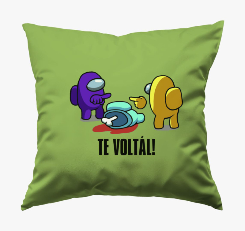 Among us "Te voltál!" párna — Zöld