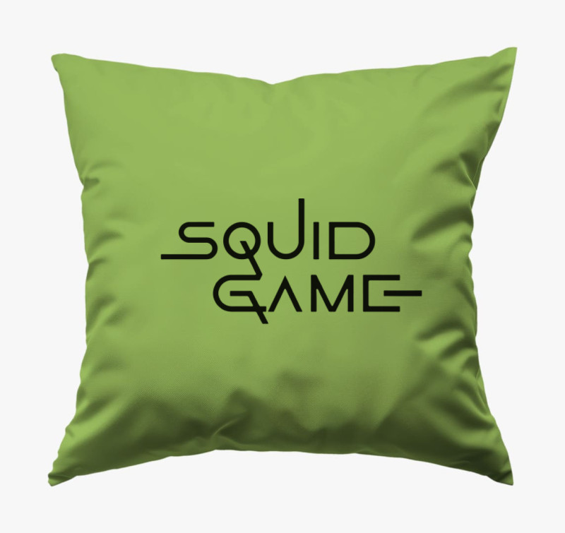 Squid Game feliratos párna — Zöld