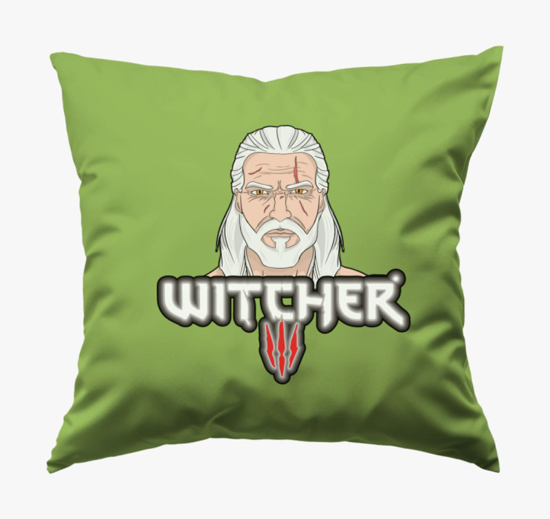 Witcher karakter párna — Zöld
