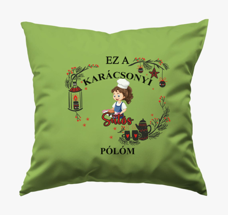 Ez a karácsonyi sütős párnam párna — Zöld