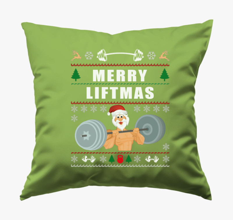 Merry liftmas párna — Zöld