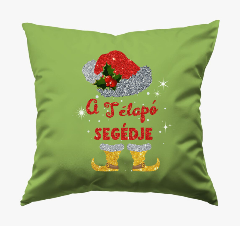 A télapó segédje párna — Zöld