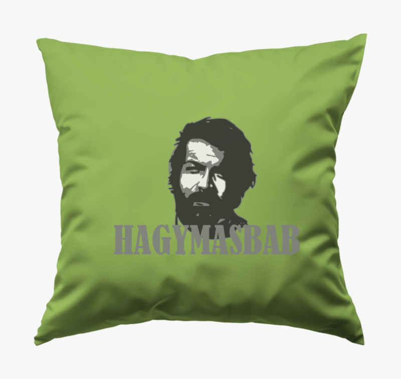 Bud Spencer hagymásbabos párna — Zöld